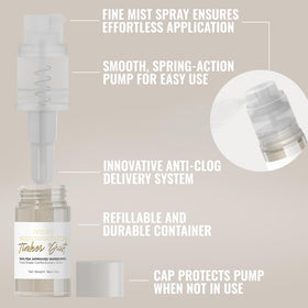 Bakell Ivory Tinker Dust mini spray pump enables precise, mess-free application.