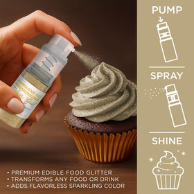 Vegan, gluten-free, dairy-free and nut-free edible glitter for inclusive options.