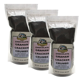 Bakerdale Chocolate Honey Graham Crumbs in a resealable pouch