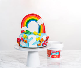 Bakerpan cake decorating fondant supports intricate designs on cupcakes and cookies.