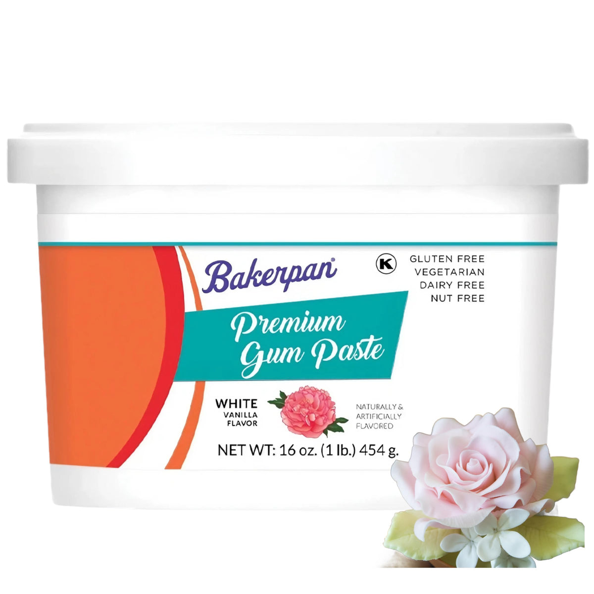 Bakerpan white gum paste rolling sheet for delicate decorations, easy to roll