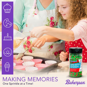 Bakerpan Quins Alphabet Sprinkles close-up shows vibrant colors and letters