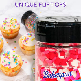 Bakerpan Quins Alphabet Sprinkles kosher-certified label signals trusted quality
