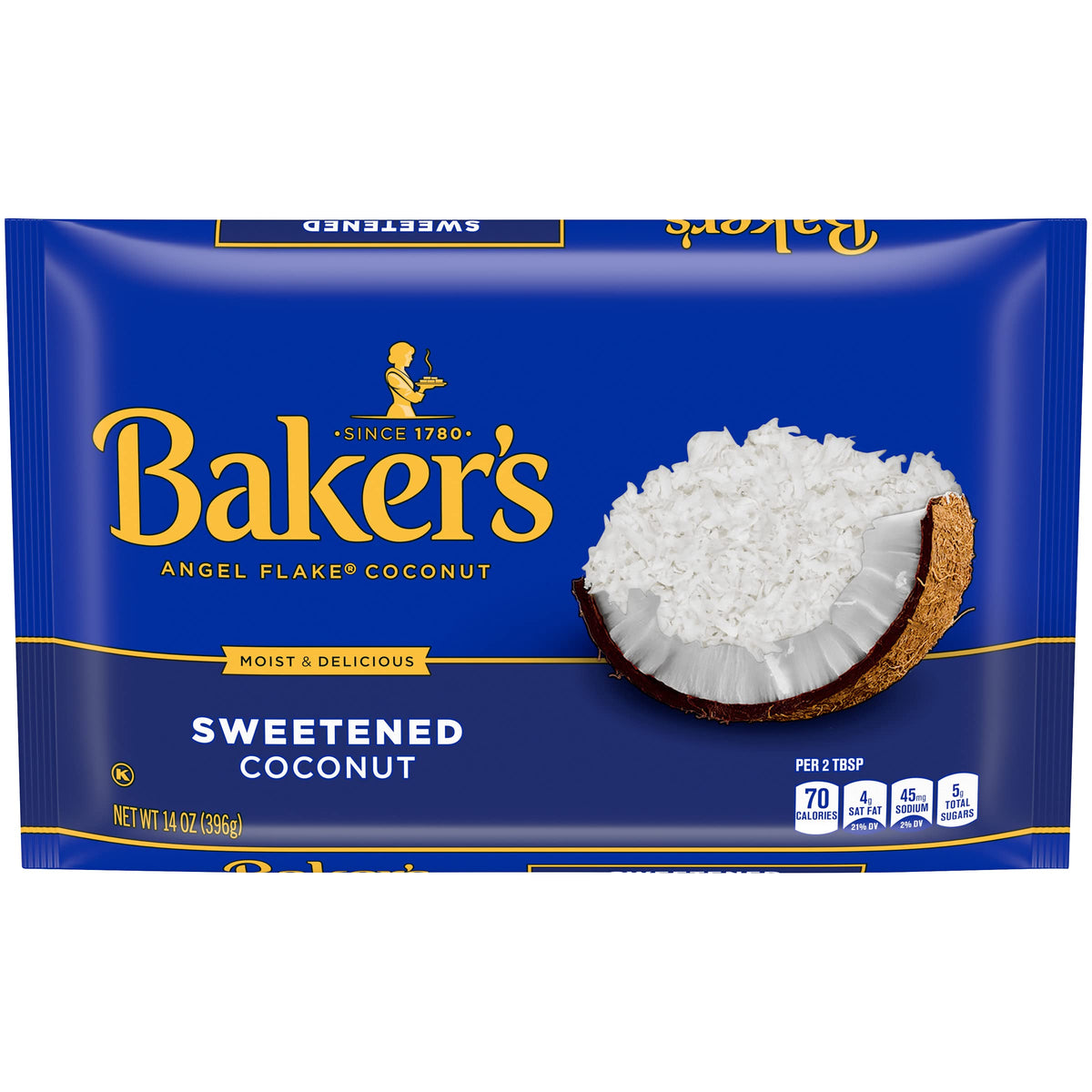 Baker's Angel Flake Sweetened Coconut two-pack ready for baking.
