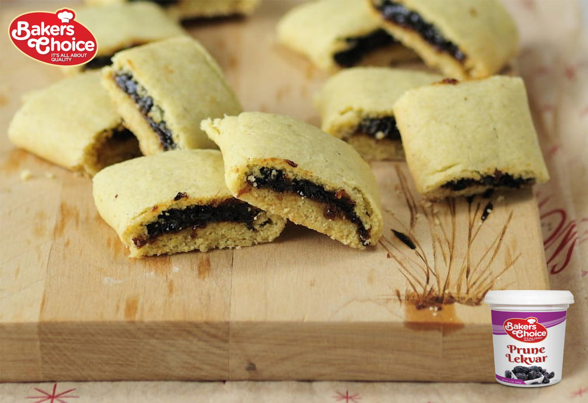 Vegan, kosher prune filling from Baker's Choice for dairy-free desserts.