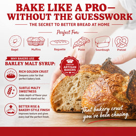 Bakers Club Barley Malt Syrup used in dough for bagels and pretzels