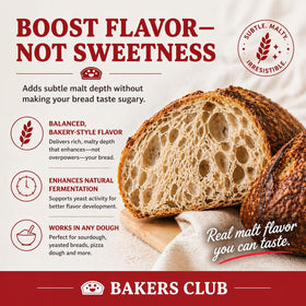 Bakers Club Barley Malt Syrup glaze on bread demonstrating browning and shine