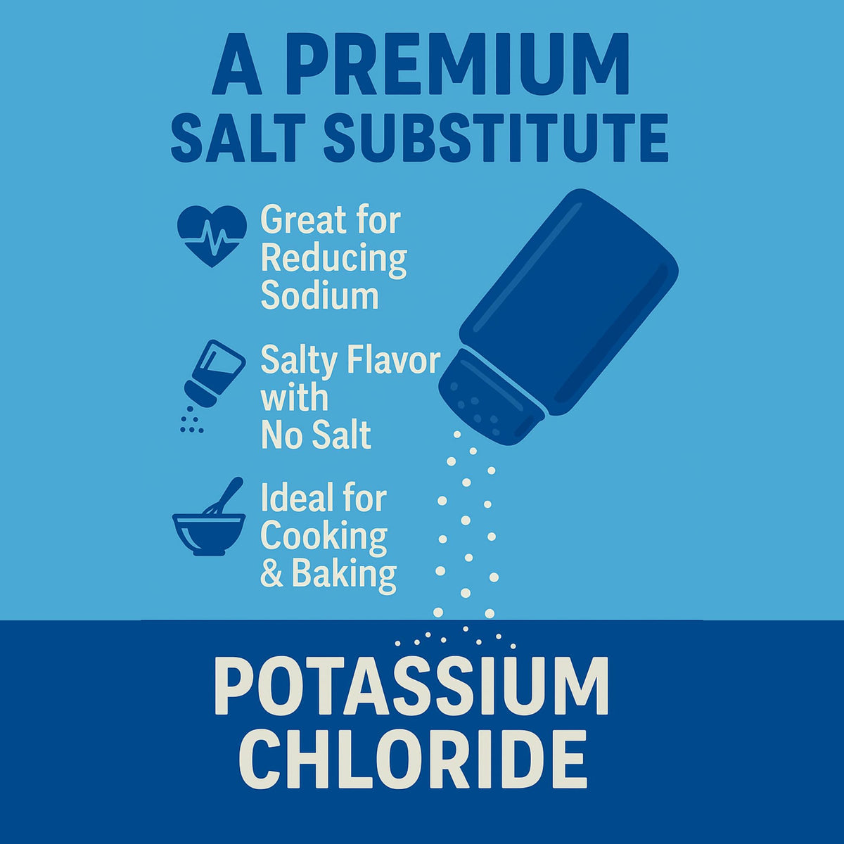 BAKERS CLUB Potassium chloride powder easy-dissolve for drinks.