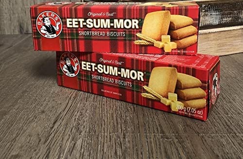 Individually wrapped packs of Bakers Est 1851 Eet Sum Mor biscuits for on-the-go.