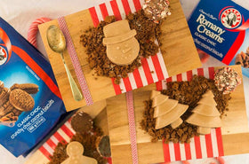 Bakers Romany Creams packaging display signals premium South African origin.