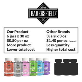 Bakersfield silver sugar bottle for metallic dessert decorations.