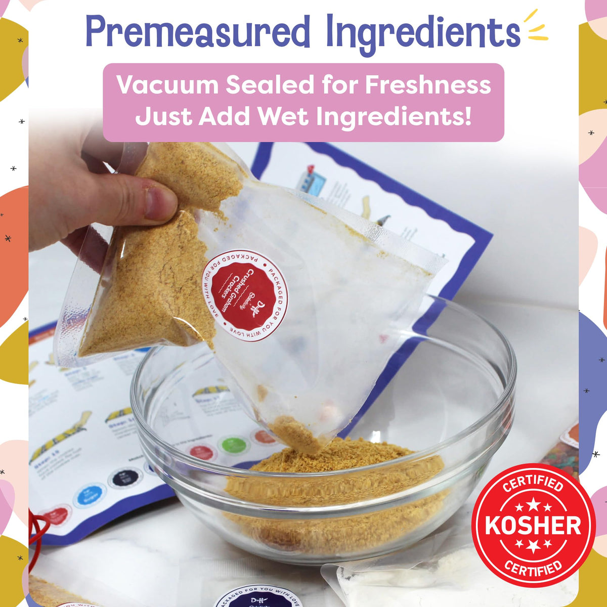 Baketivity color-mixing STEM lesson with ingredients and measuring tools