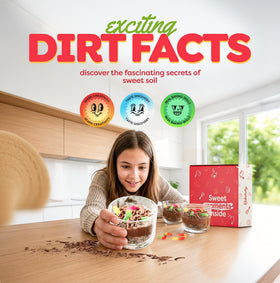 Kid-friendly color-coded instructions from Baketivity Dirt Pie Kit