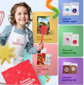 Baketivity Dirt Pie Kit gummy worms for playful dirt topping