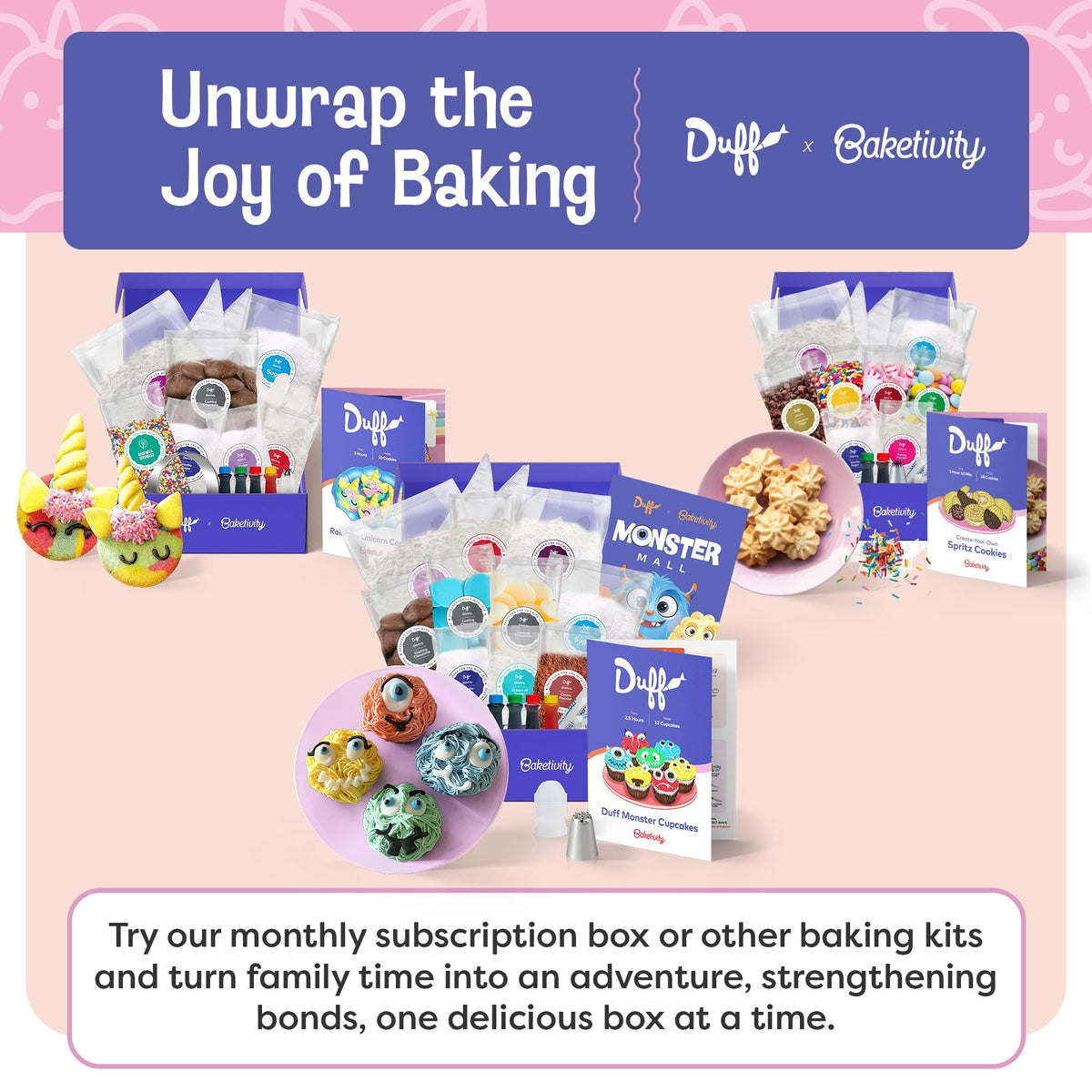Baketivity Duff Goldman Monster Cupcakes Kit family baking time with shared giggles and learning.