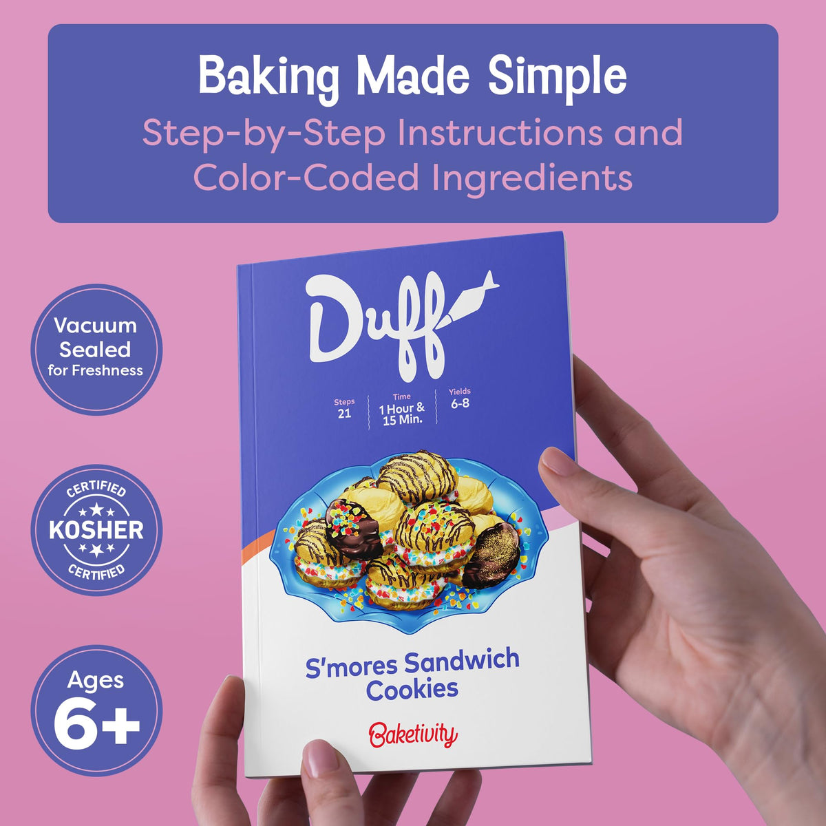 Baketivity kids decorating tools and colorful toppings for creative decorating