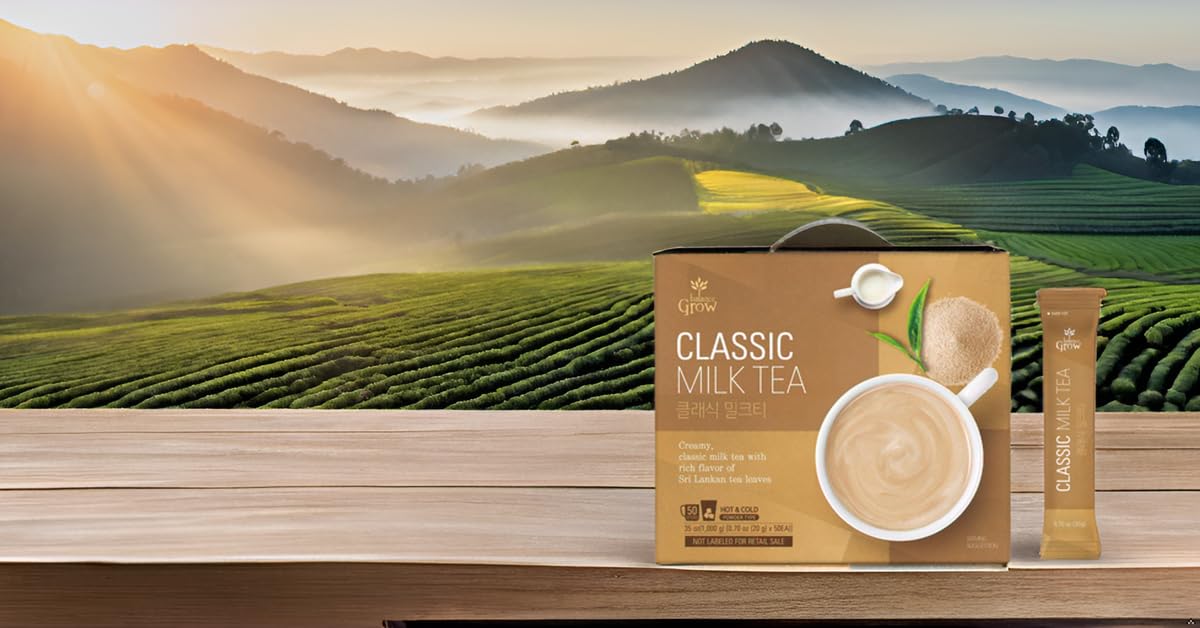 Balance Grow Classic Milk Tea hot cup ready-to-make warm tea experience.
