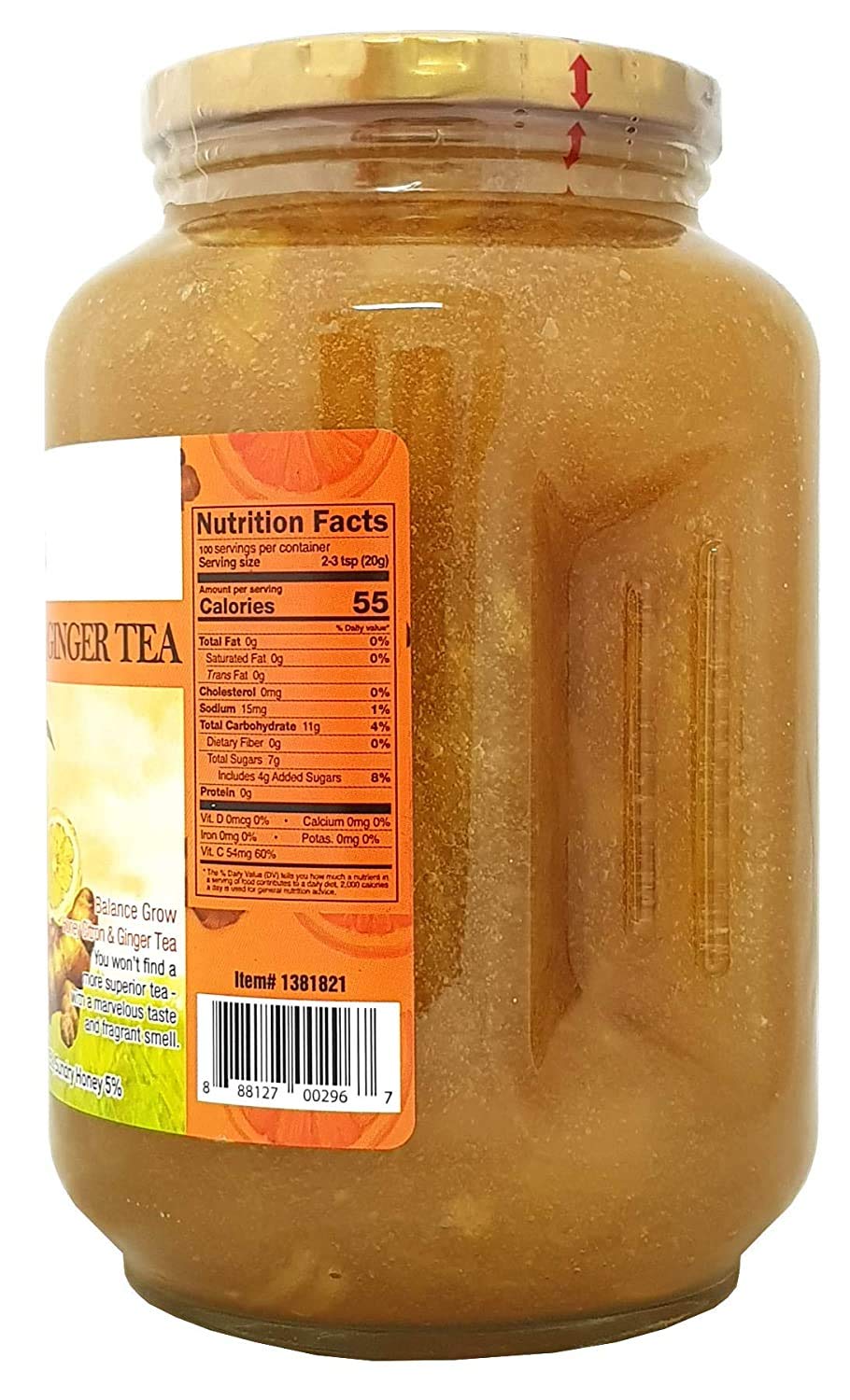 Balance Grow Honey Citron Ginger Tea serving hot cup for cozy caffeine-free moment