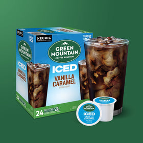 Optimal flavor balance for iced coffee with Green Mountain Vanilla Caramel single-serve pods