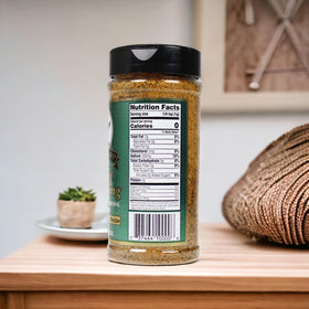 Baldridge Secret Seasoning ingredients label highlights 23-herb formula.