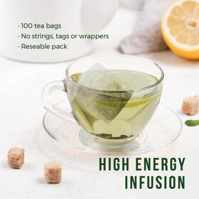 BALIBETOV opened pack of yerba mate tea bags for quick brew