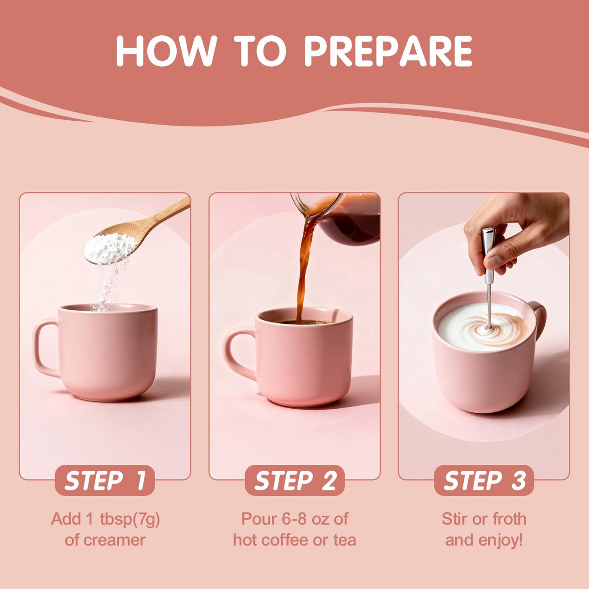 Balincer coconut-vanilla creamer in a mug ready for latte-like richness