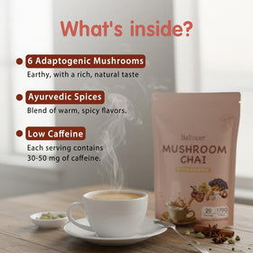 Balincer Mushroom Chai ayurvedic spices offer vibrant aroma and warmth
