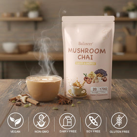 Balincer Mushroom Chai daily use scene for focused energy and calm