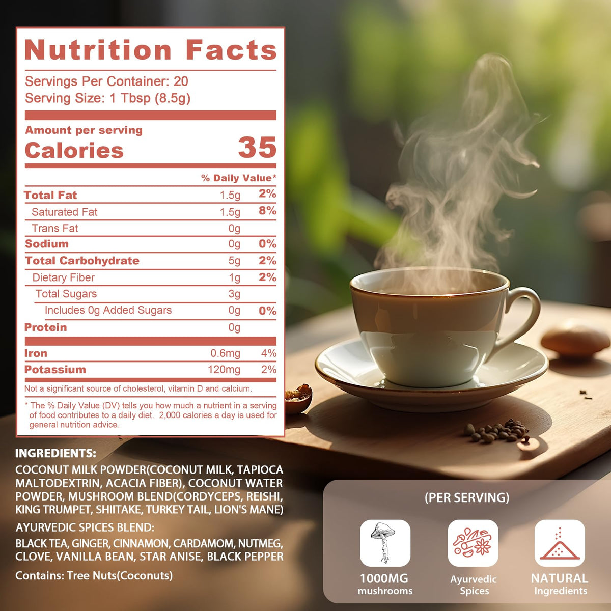 Balincer Mushroom Chai pour captures inviting aroma and energizing moment