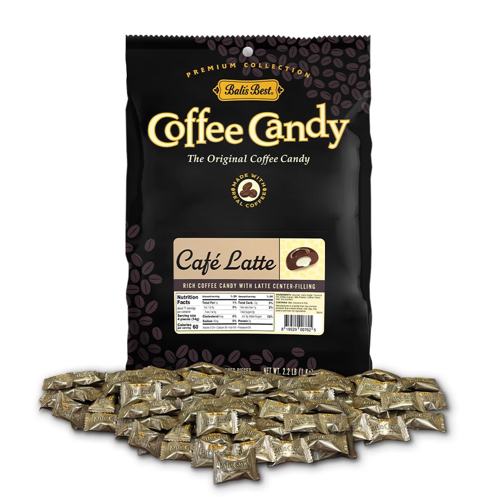 Bali's Best Café Latte Candy bag for on-the-go snacking.