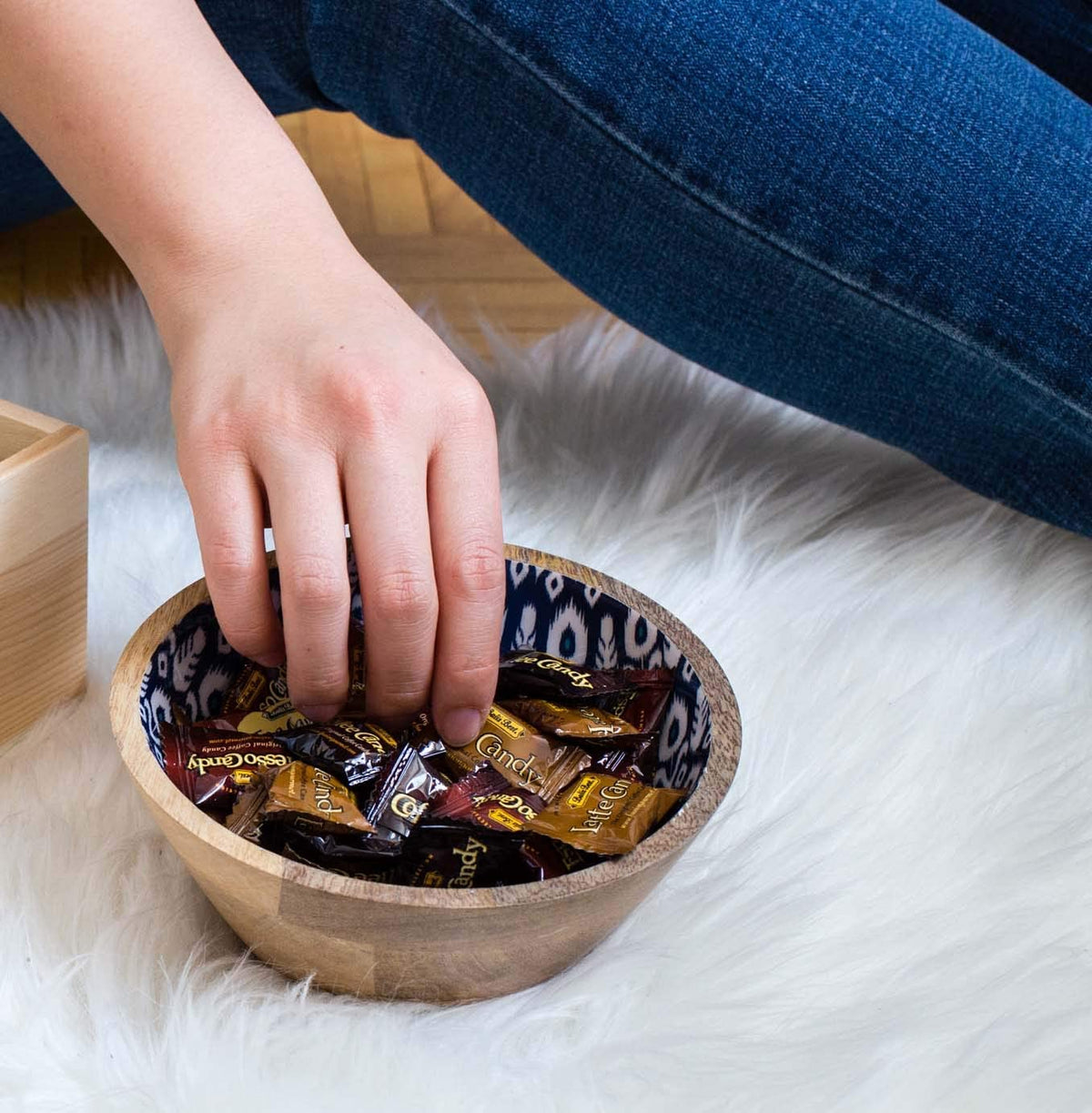 Café Latte Candy with espresso-filled center ready to enjoy.