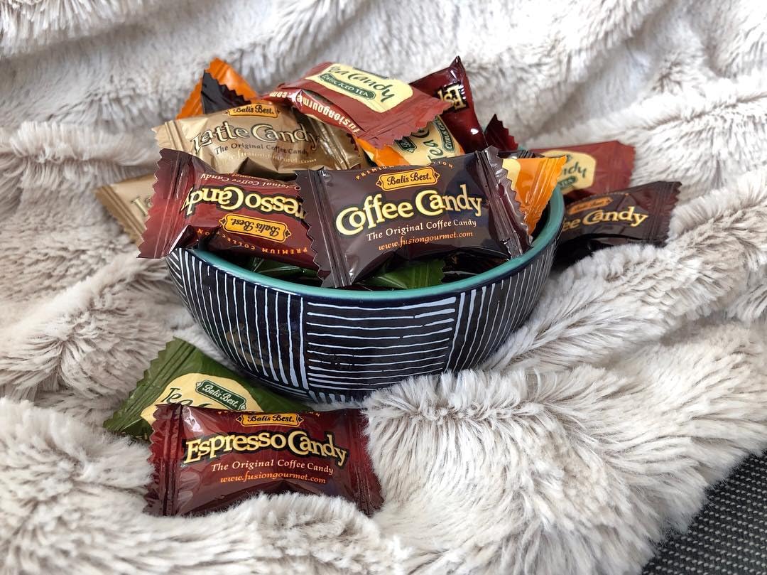 Bali's Best Espresso Candy individually wrapped, ideal for sharing at the office or on the go.
