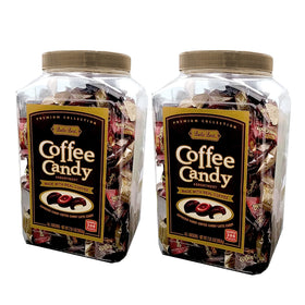 Bali's Best coffee candy assortment jar, a portable caffeinated snack for travel.