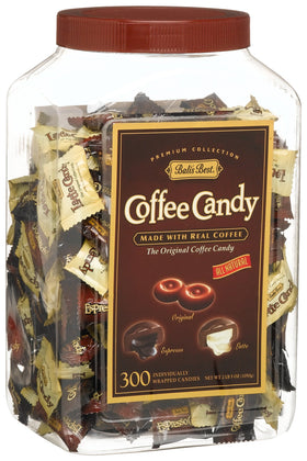 Bali's Best Original coffee candy jar showing classic flavor and portability