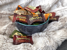 Bali's Best Coffee Candy giftable packaging highlights premium Arabica flavor for sharing.