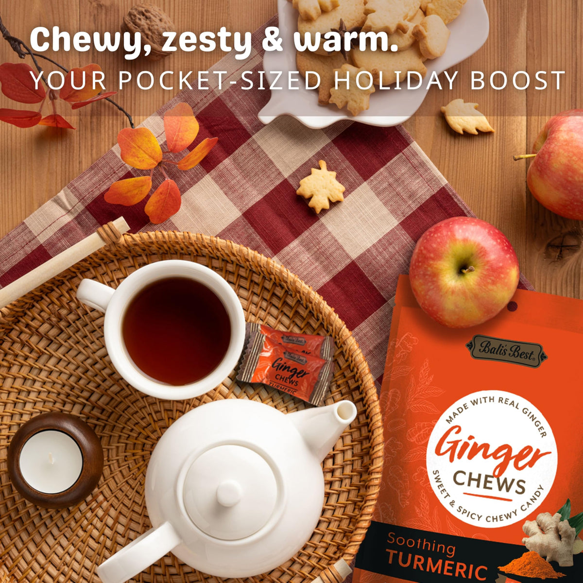 Ginger root from Java used in Bali's Best chews, emphasizing authentic ingredients