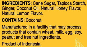 Bali's Best Ginger Chews lemon aroma image invites refreshing bite.
