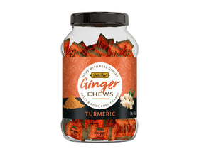 Bali's Best Ginger Chews turmeric jar front for on-the-go digestive support
