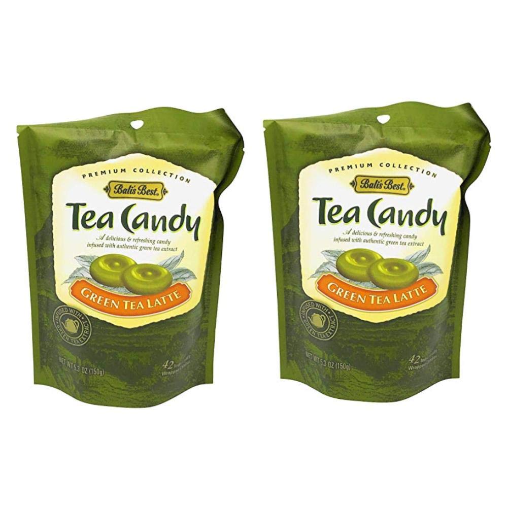 Bali's Green Tea Latte Candy two-pack, 84 chewy pieces, ideal for on-the-go snacking.