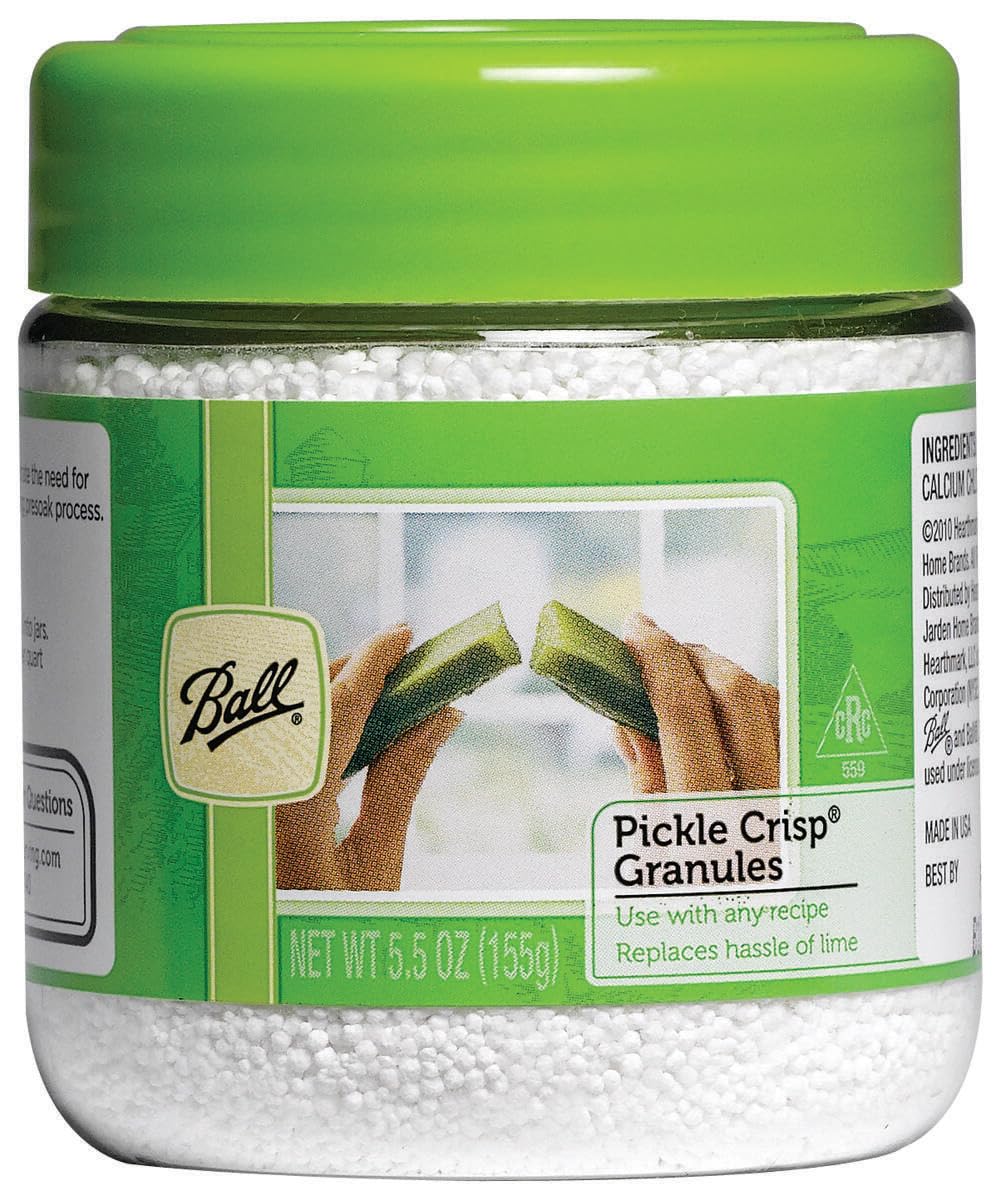 Ball Pickle Crisp granules dissolving in brine for uniform crispness.