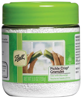 Ball Pickle Crisp granules dissolving in brine for uniform crispness.