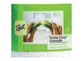 Ball Pickle Crisp granules with a measuring scoop for precise dosing.