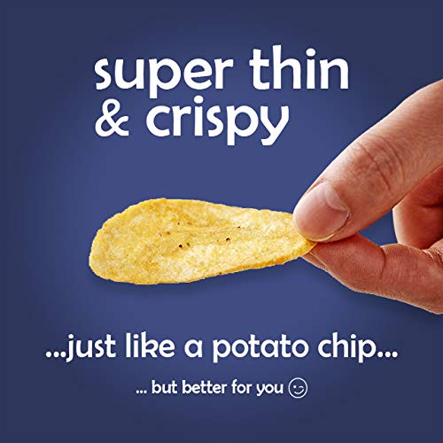 Banana Joe banana chips sea salt crisp closeup shows a thin, crunchy bite.