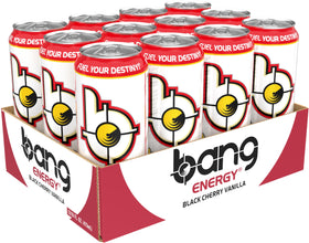 Bang Energy Black Cherry Vanilla can close-up for on-the-go energy