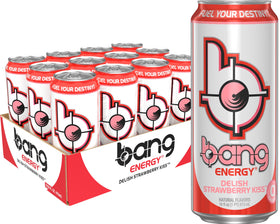 Bang Energy Delish Strawberry Kiss can for an on-the-go energy boost during workouts.