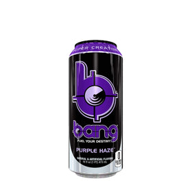 Bang Purple Haze label closeup, PhD formulation details