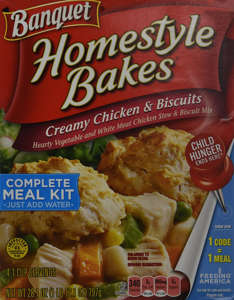 Banquet Homestyle Bakes box for a quick family dinner