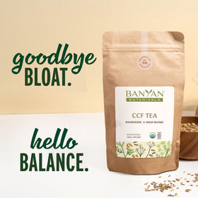 Banyan Botanicals CCF Tea half-pound bulk pack enables customizable strength.