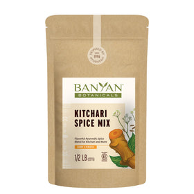 Banyan Botanicals Kitchari Spice Mix front view, digest-friendly seasoning for meals