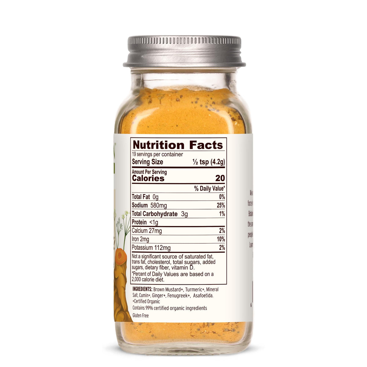 Banyan Botanicals Kitchari Spice Mix spice blend closeup shows vibrant turmeric and cumin
